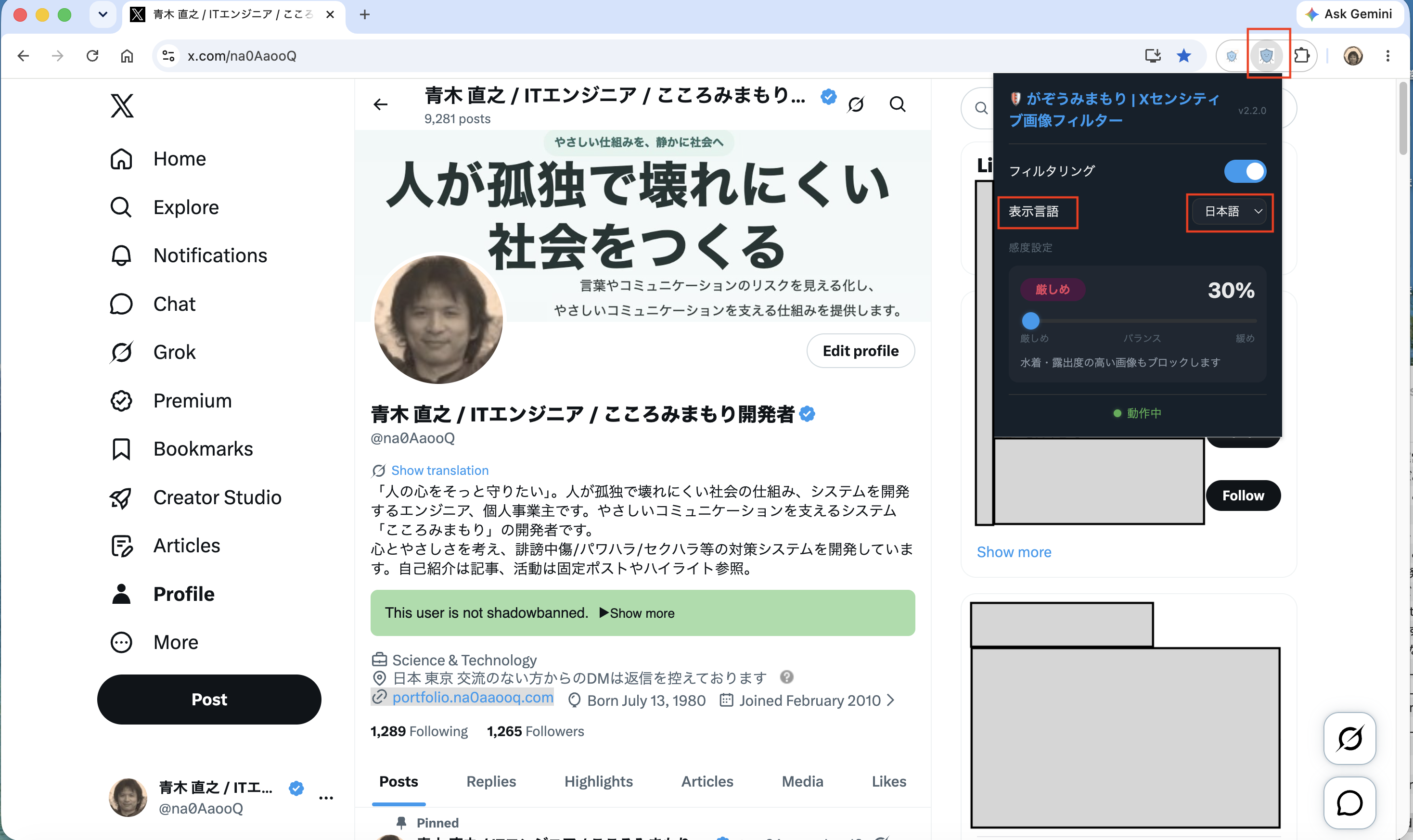 popup में Display language selector का स्क्रीनशॉट